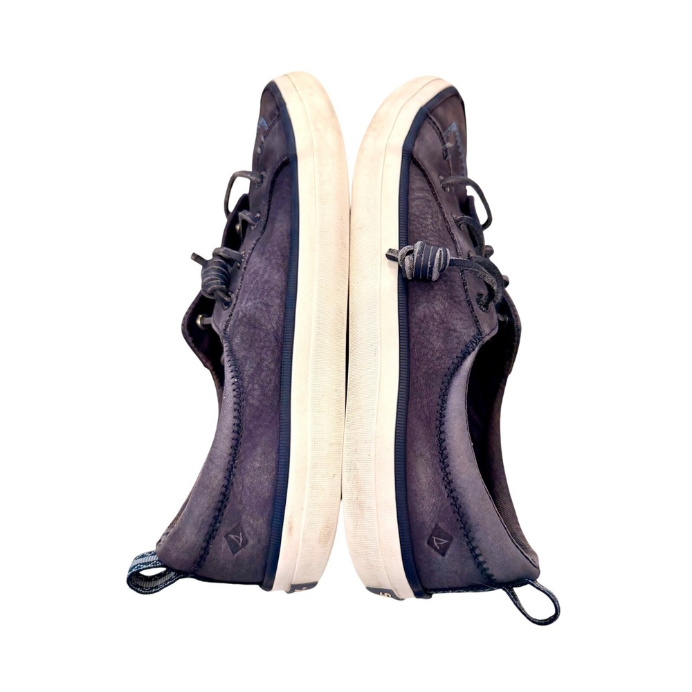 Sperry Crest Vibe Navy Leather Slip On Sneakers STS88485 Womens 8 - Picture 3 of 6